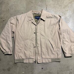 London Fog Khak(ease) Mens Beige Jacket bomber insulated vest chore field coat L